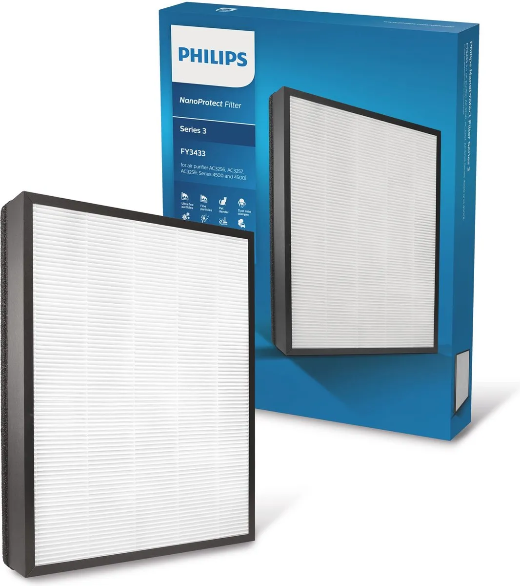 Philips NanoProtect FY3433/10 Luchtreinigingsfilter - Kleurloos
