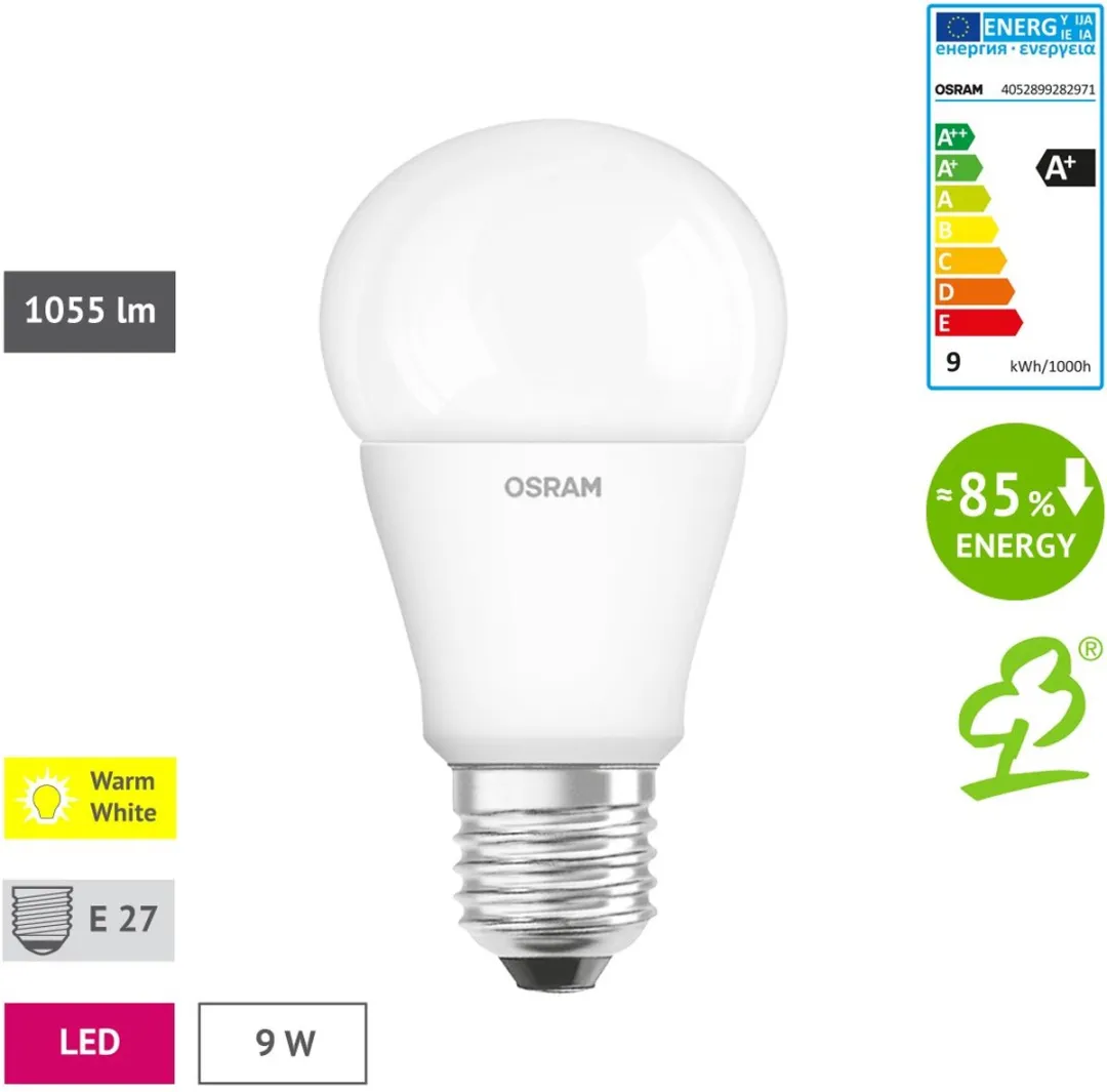 Osram LED-lamp E27 11W Warmwit - Mat Glas - afbeelding 4 van 6