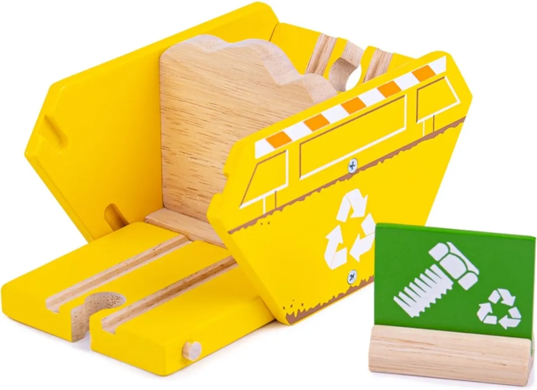 BIGJIGS BJT281 Trein Accessoire Recyclecontainer
