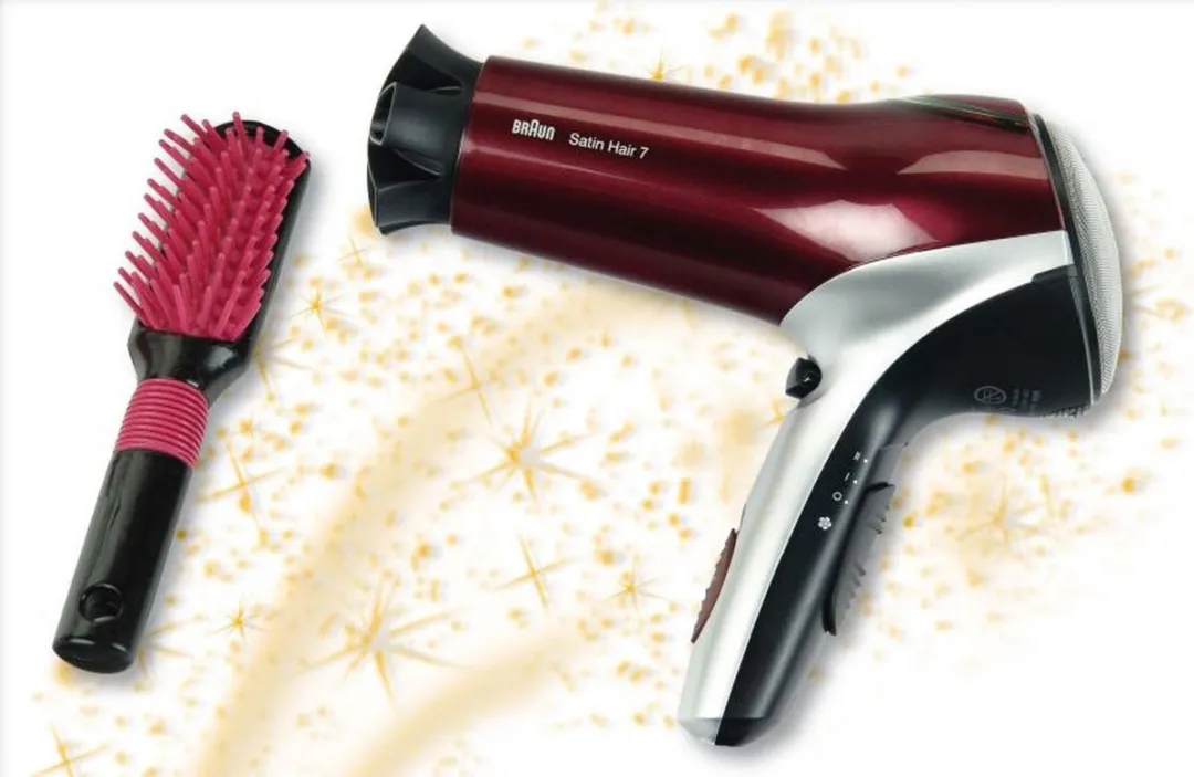 Klein Toys Braun Satin Hair 7 Haardroger met Borstel - Roze/Zwart - afbeelding 6 van 6
