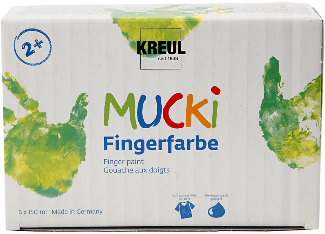 Kreul MUCKI Vingerverfset 6x150ml - Assortiment