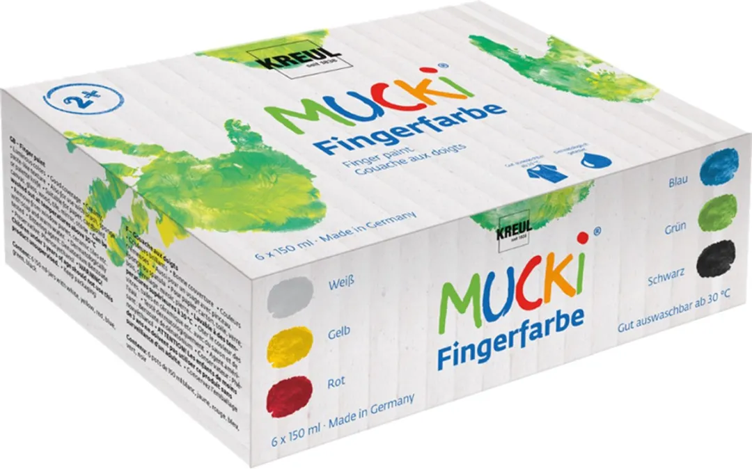 Kreul MUCKI Vingerverfset 6x150ml - Assortiment - afbeelding 6 van 6