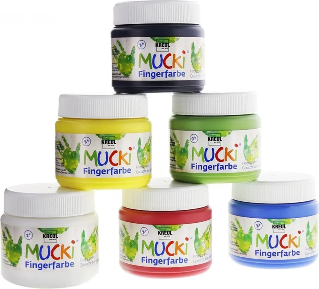 Kreul MUCKI Vingerverfset 6x150ml - Assortiment