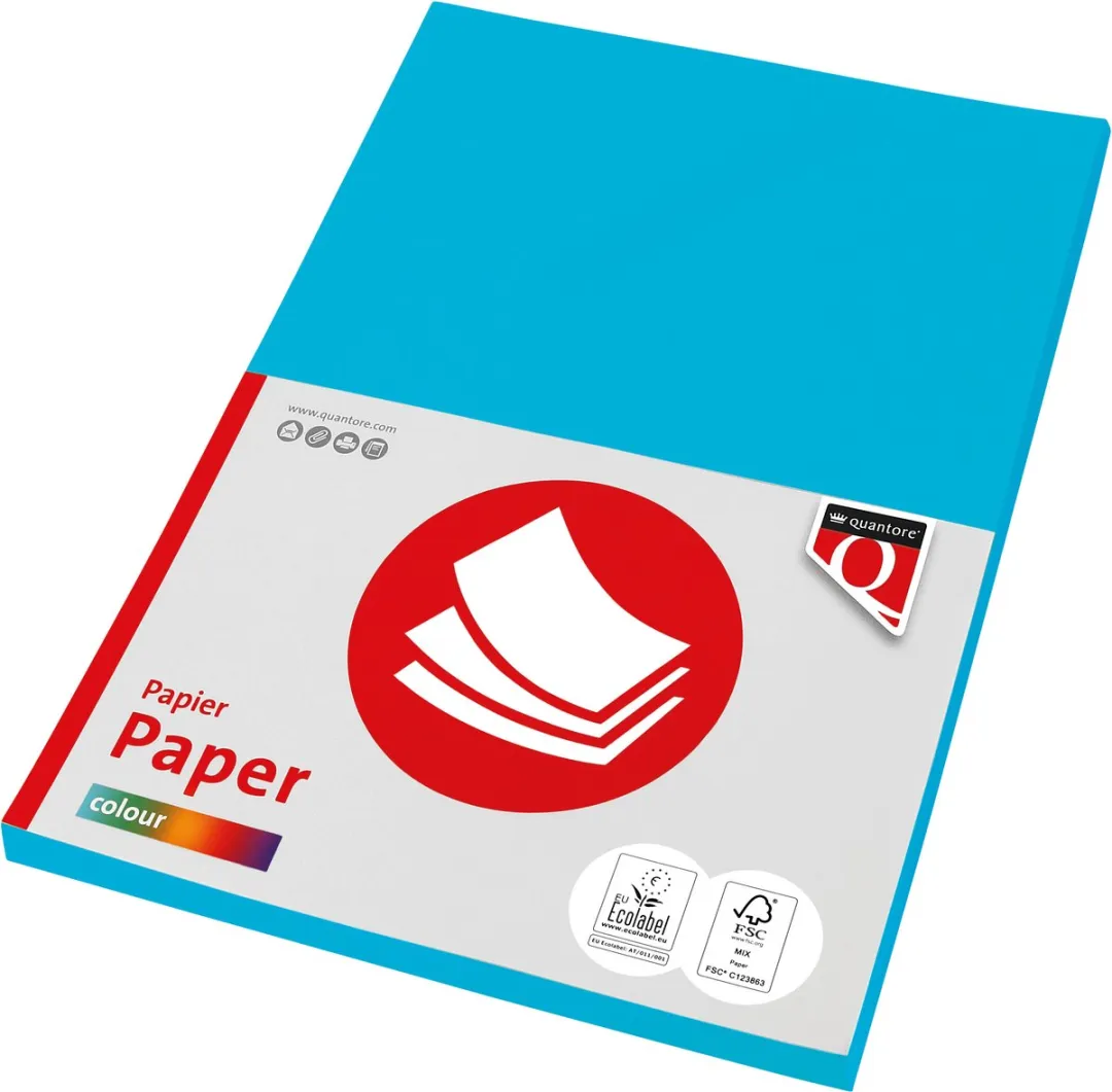 Quantore Colour Kopieerpapier A4 160gr - Azuurblauw 50 Vel
