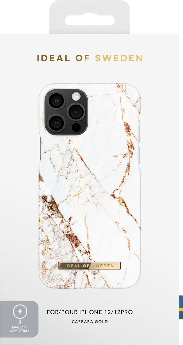 iDeal of Sweden iPhone 12/12 Pro MagSafe Hoesje - Carrara Gold - afbeelding 3 van 5
