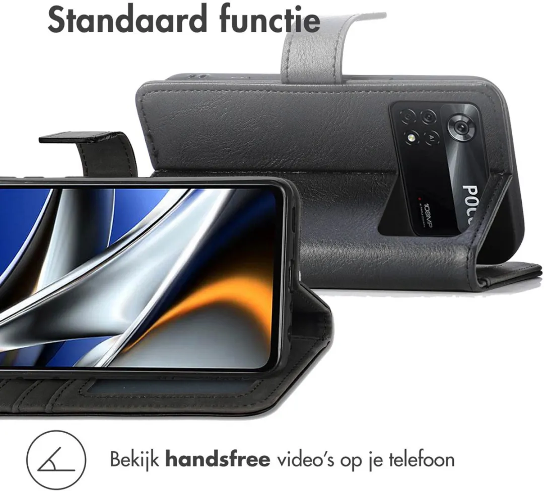 Imoshion Hoesje Xiaomi Poco X4 Pro 5G - 3 Pasjes - Zwart - afbeelding 6 van 6