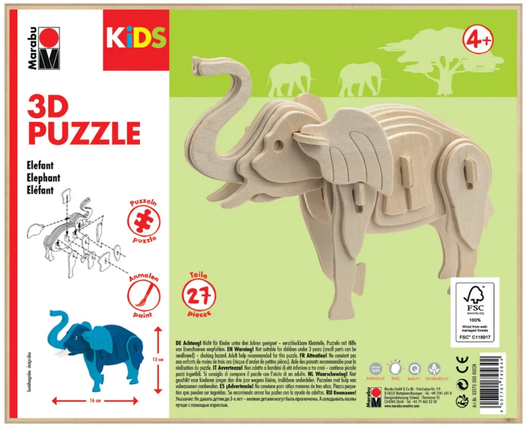Marabu 3D Puzzel Hout
