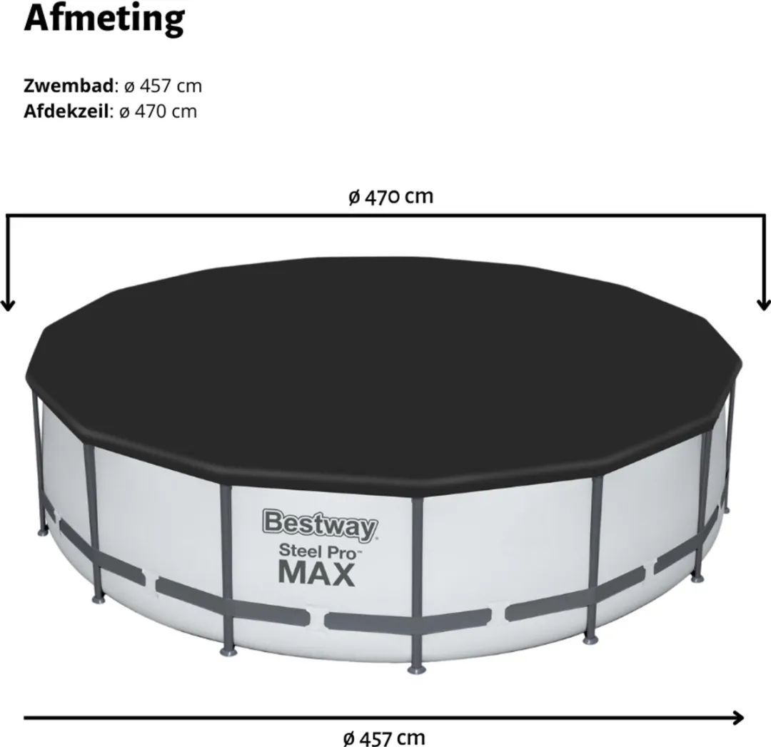 Bestway Fast Set Zwembad 457cm - Rotanprint - 9677L - Grijs - afbeelding 6 van 6