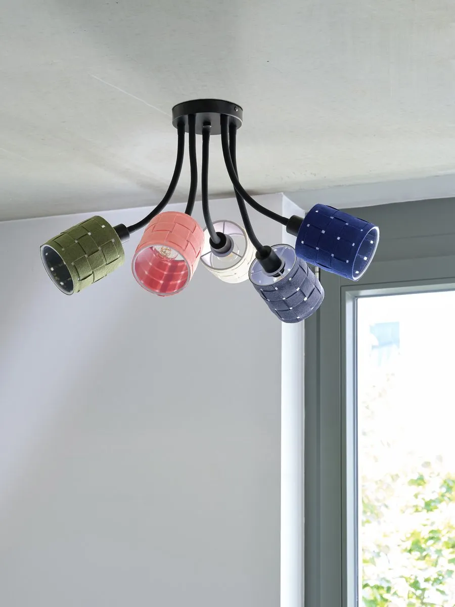 Osram Decor Felt Weaving Plafondlamp - 5xE14 - 630mm - Multicolor