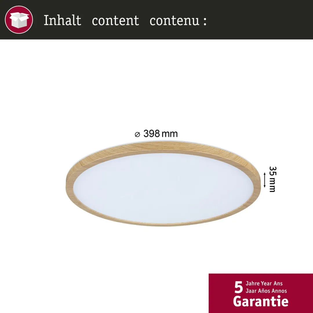 Paulmann Atria Shine LED-paneel 20,8W 2800lm 3000-6500K Houtlook - afbeelding 6 van 6