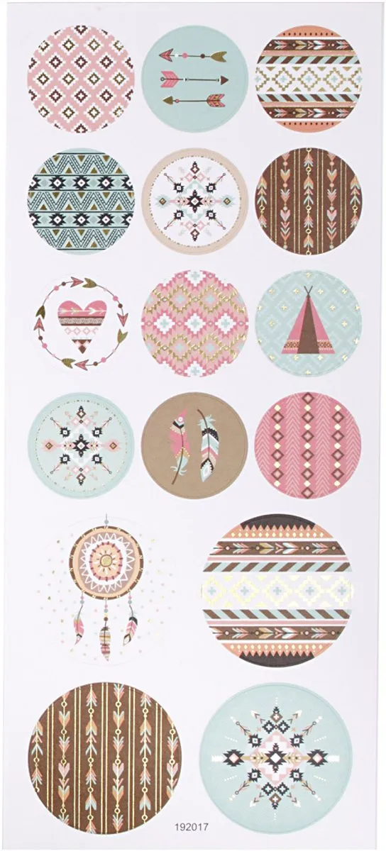 Creativ Company Indianen Stickers - 1 Vel - 10x23cm