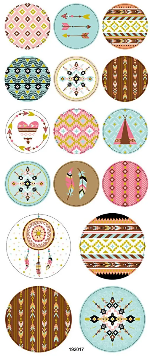 Creativ Company Indianen Stickers - 1 Vel - 10x23cm