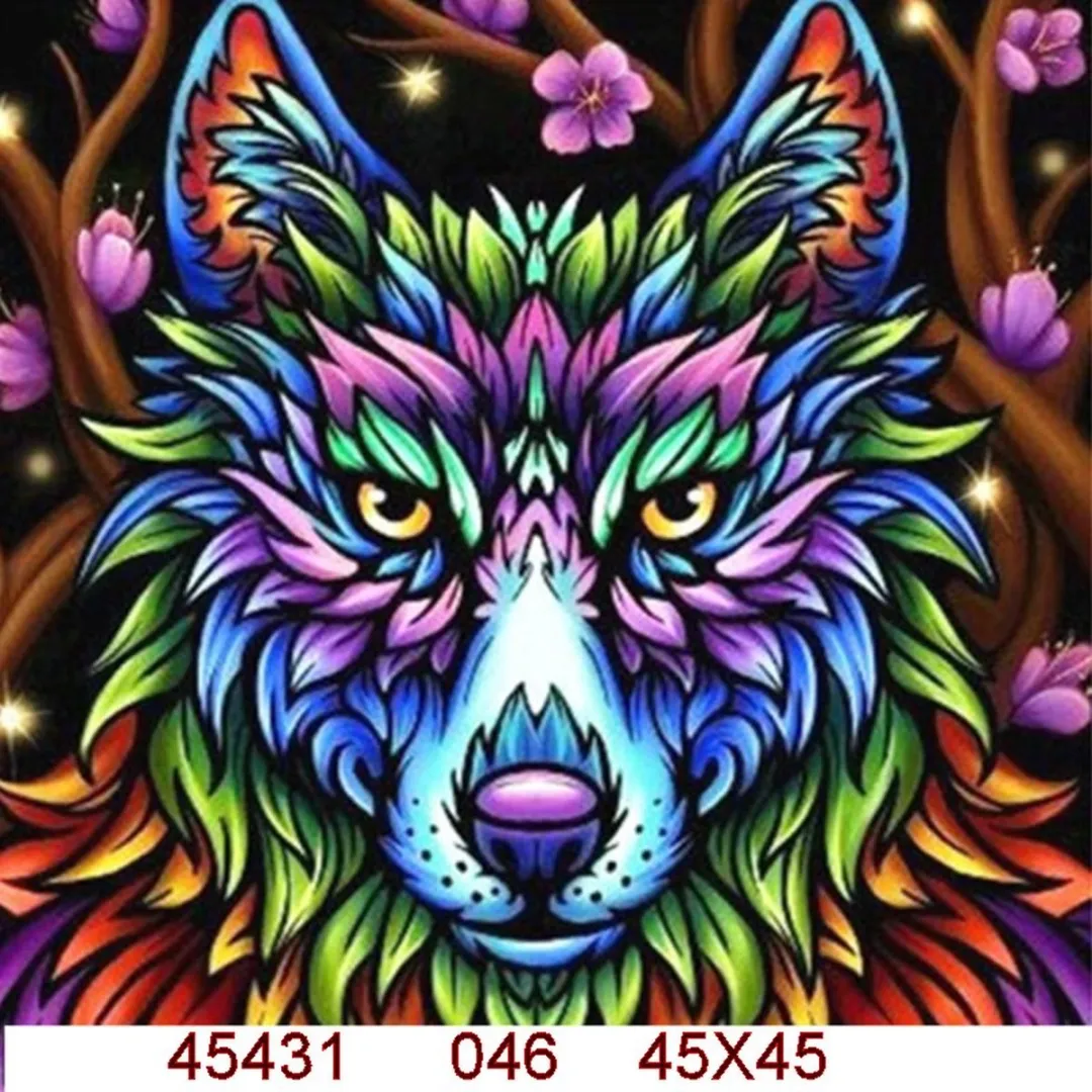 VDTOYS Diamond Painting VDTV046 Wolf - 45x45cm