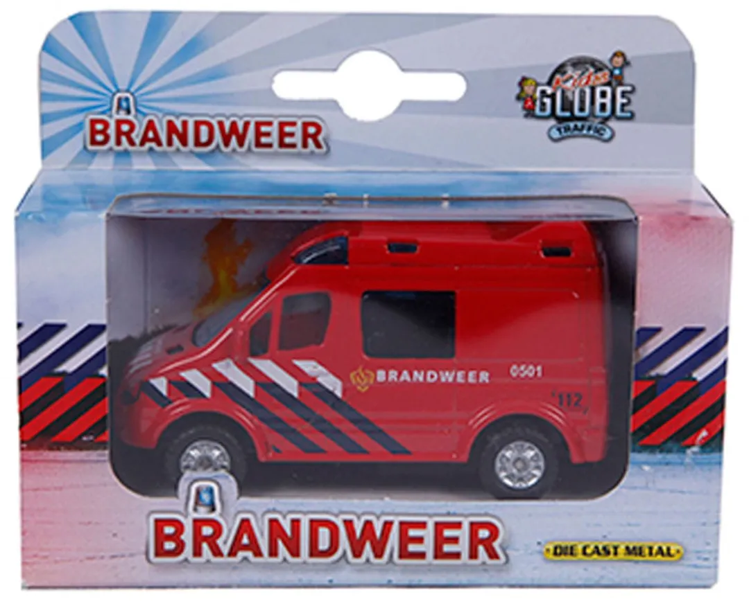 Kids Globe Die-cast Brandweerauto 520083 - Blauw