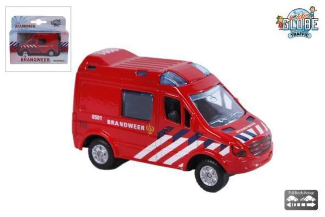 Kids Globe Die-cast Brandweerauto 520083 - Blauw