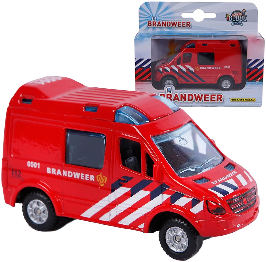 Kids Globe Die-cast Brandweerauto 520083 - Blauw