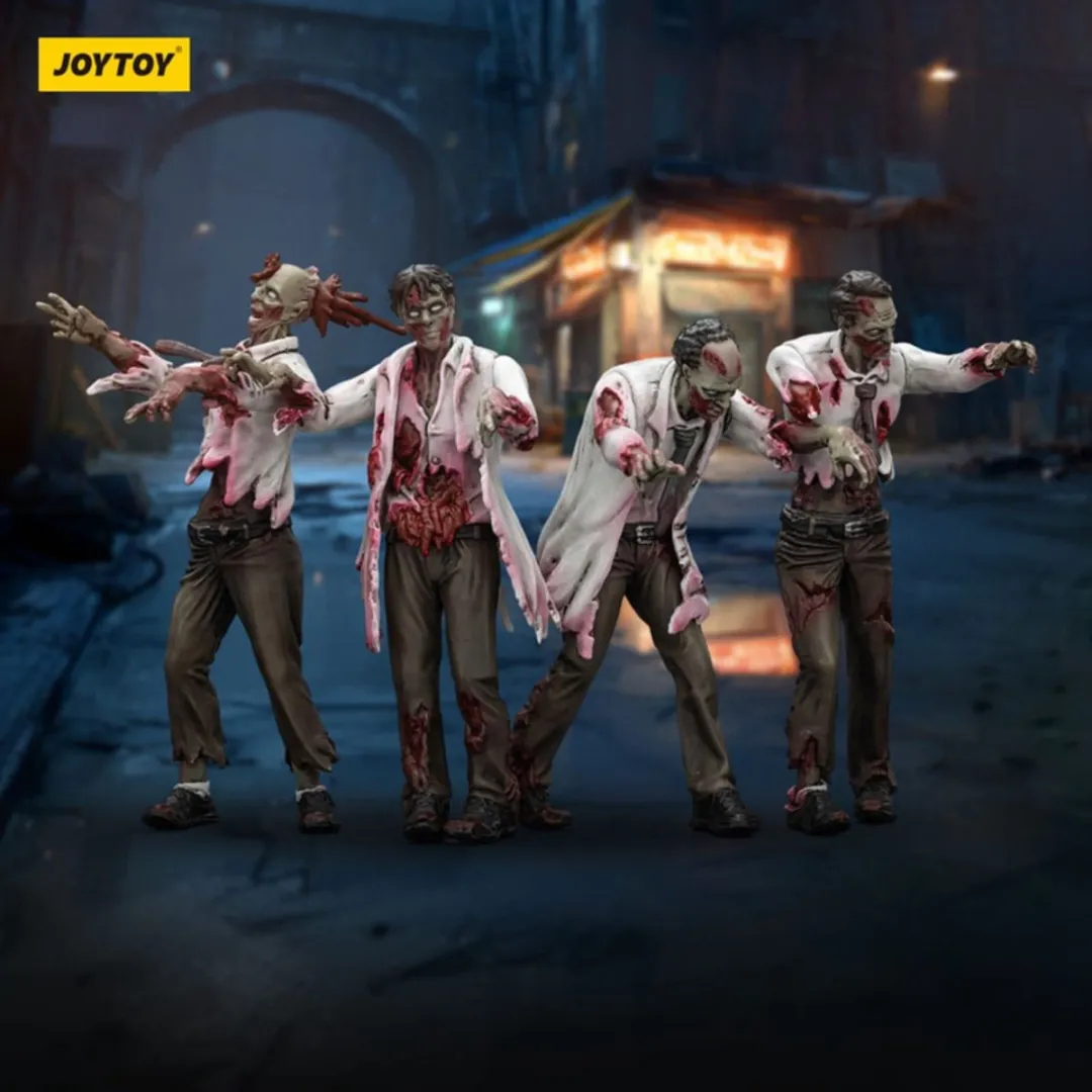 Joy Toy Zombie Dark Source Scientists Action Figuur 4-Pack - 8cm - Multi
