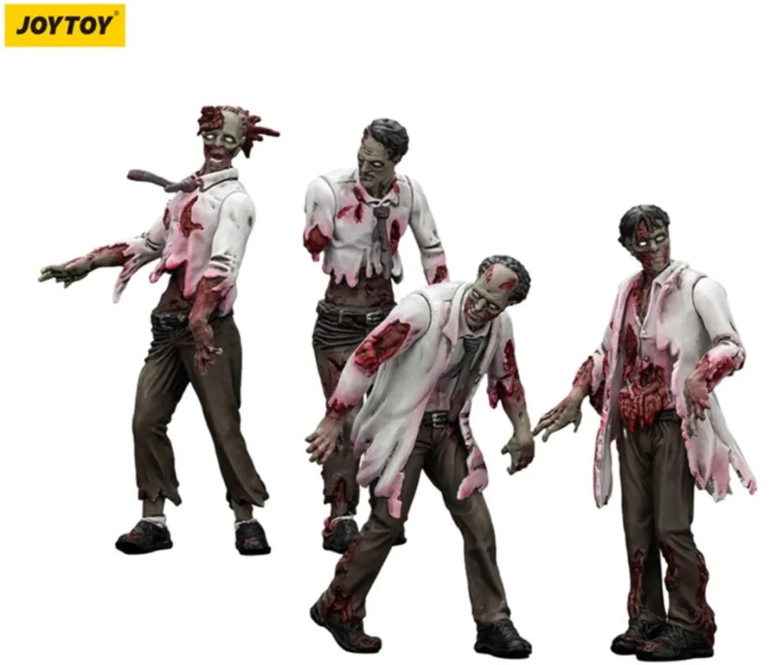 Joy Toy Zombie Dark Source Scientists Action Figuur 4-Pack - 8cm - Multi
