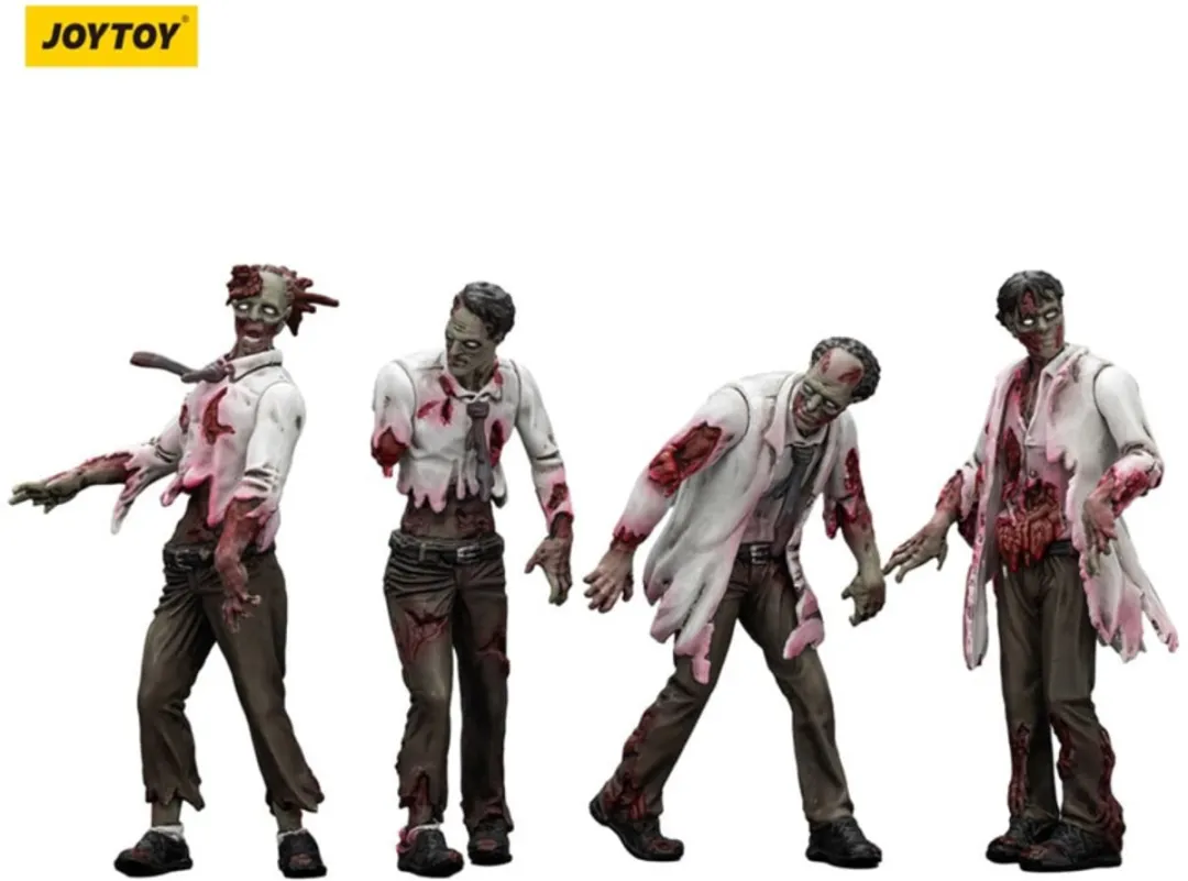 Joy Toy Zombie Dark Source Scientists Action Figuur 4-Pack - 8cm - Multi