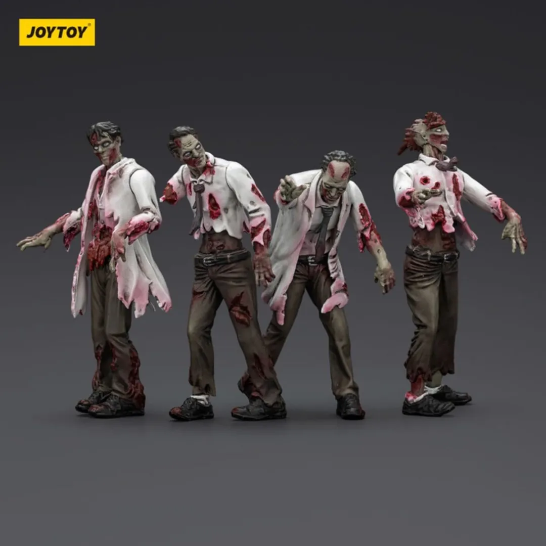 Joy Toy Zombie Dark Source Scientists Action Figuur 4-Pack - 8cm - Multi