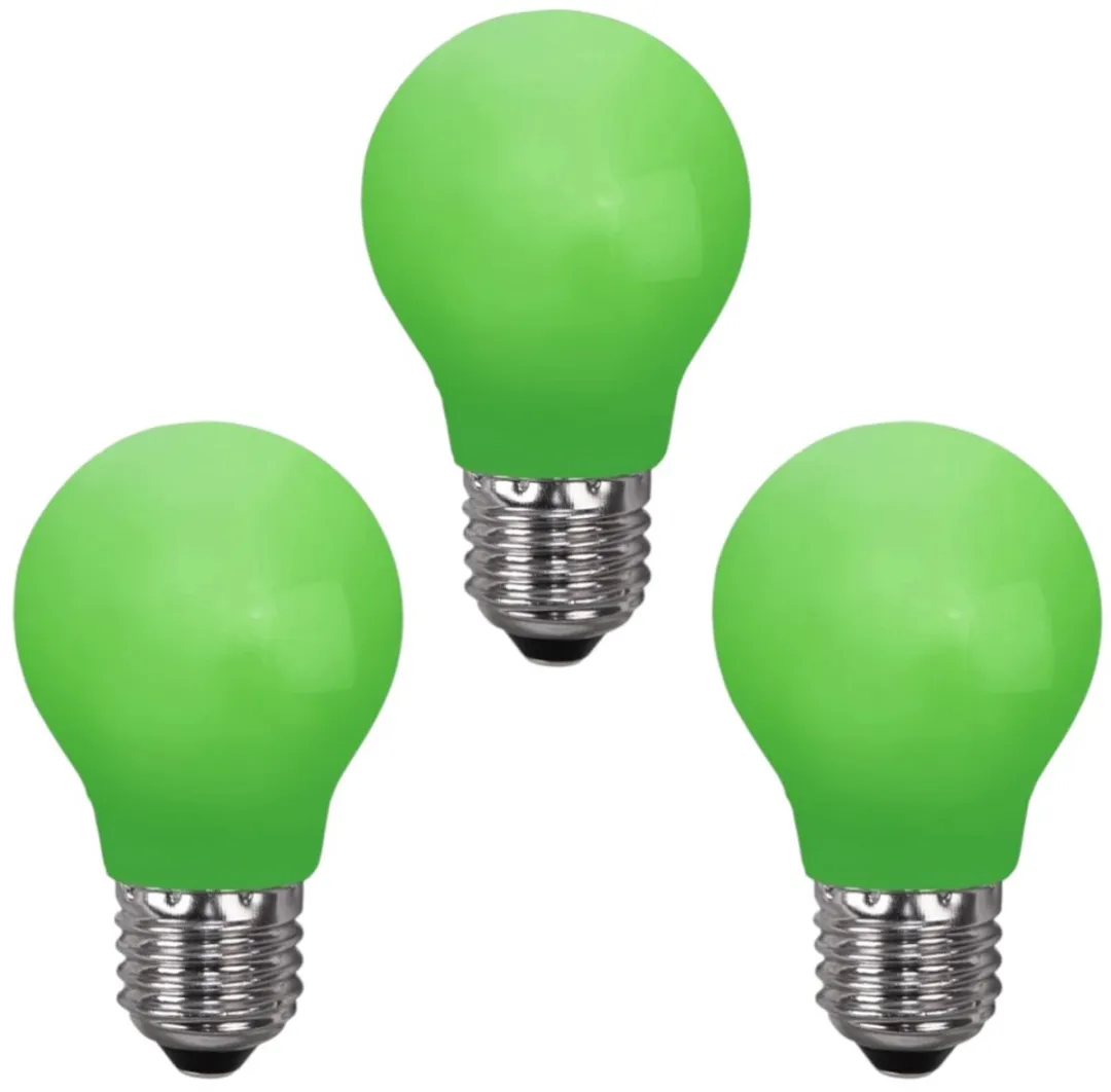 Star Trading Prikkabel Groen E27 0.9W - 3 Stuks