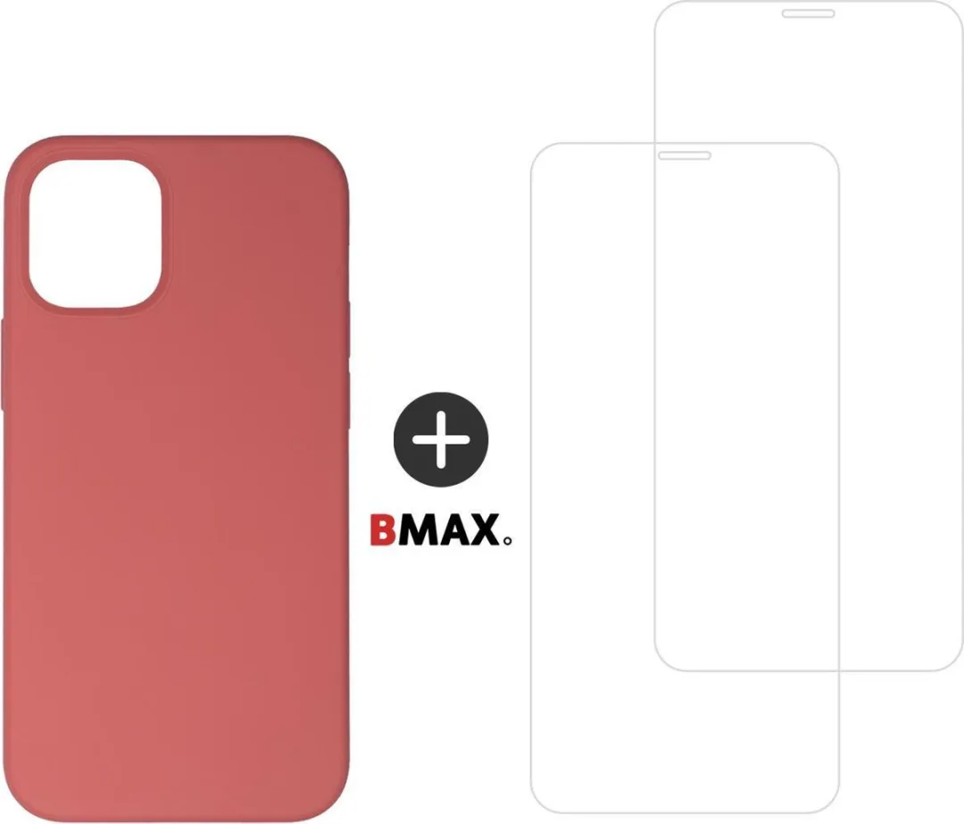 BMAX iPhone 12 Siliconen Hoesje Roze