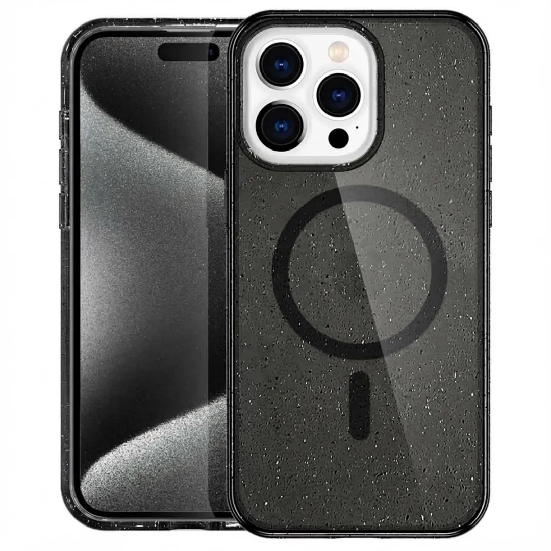 Imoshion Hoesje iPhone 15 Pro Max - MagSafe Glitter Zwart
