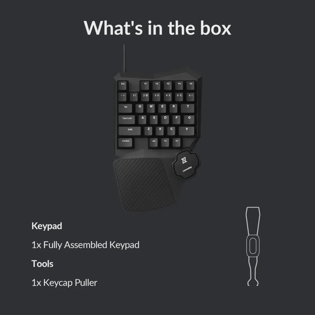 Keychron Lemokey X0 X0-A1 Gaming Keypad - Zwart