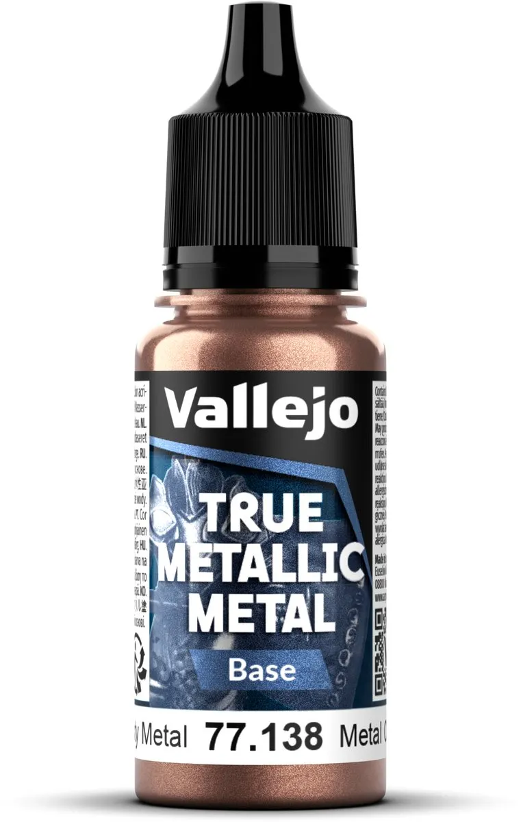 Vallejo Hobbyverf Acryl True Metallic Base Roestig Metaal 18ml