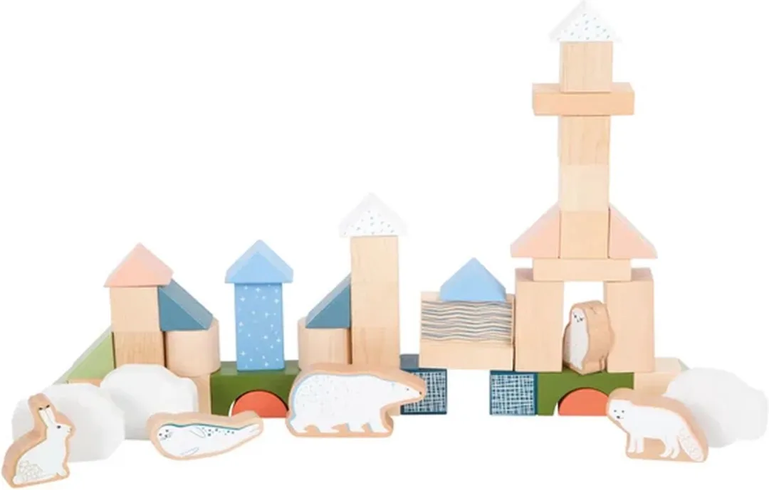 Small Foot Houten Bouwblokken Arctic - 20-delig Multicolor