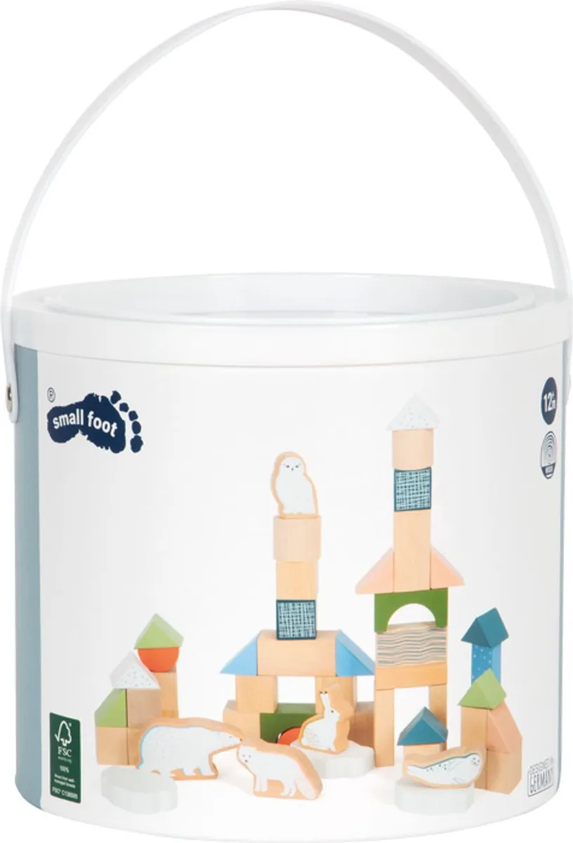 Small Foot Houten Bouwblokken Arctic - 20-delig Multicolor - afbeelding 6 van 6