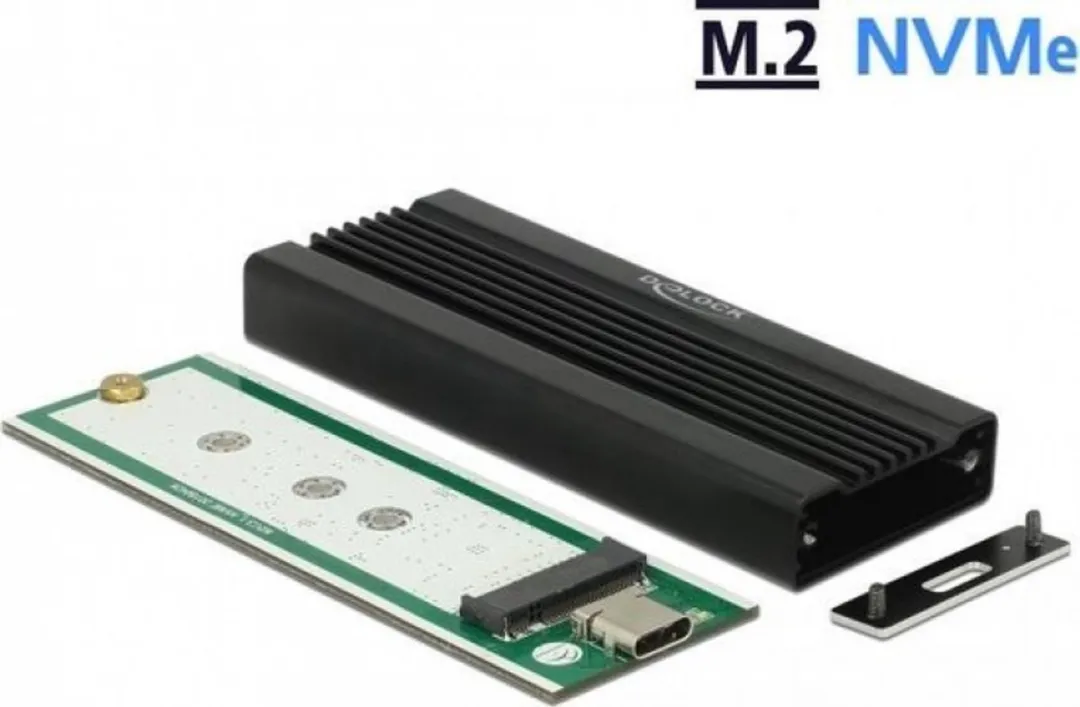Delock DLCK-42600 M.2 NVMe Behuizing - USB-C - Zwart