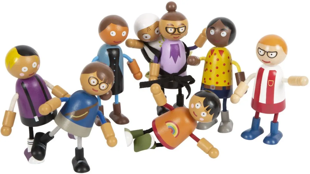 Small Foot Houten Buigzame Poppenfamilie 8 Stuks