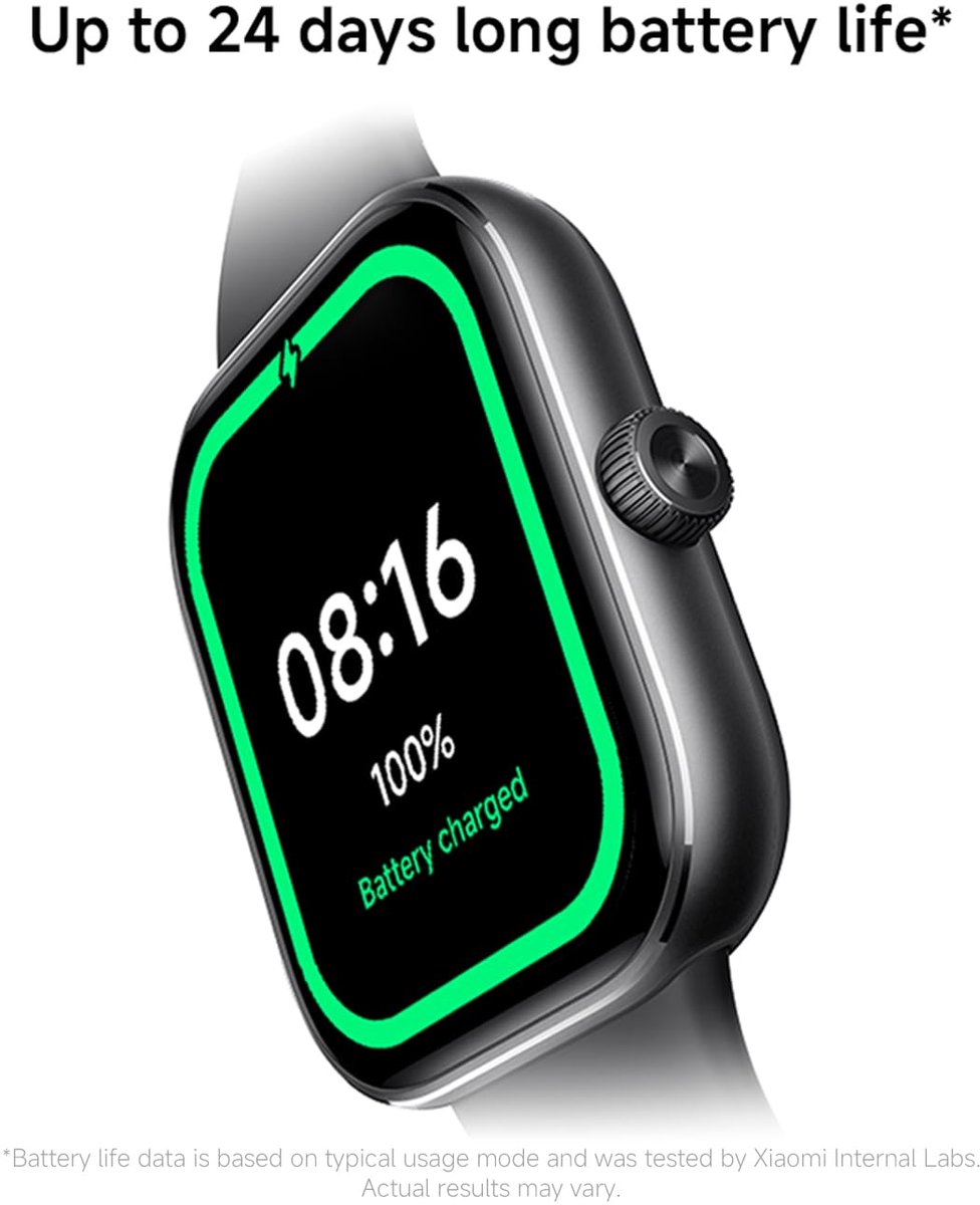 Xiaomi Redmi Watch 5 - Smartwatch, Sport- en Fitnessmonitor, tot 24 Dagen Batterijduur, 150+ Sportmodi, Hartslagmonitor, Slaapmonitor, Zwart