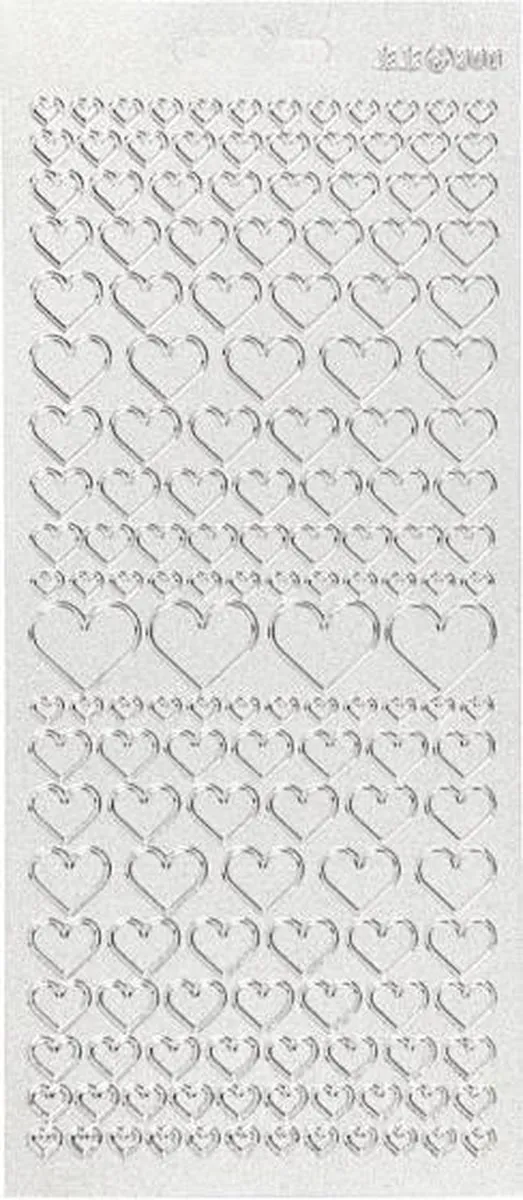 Creativ Company Harten Stickers Zilver