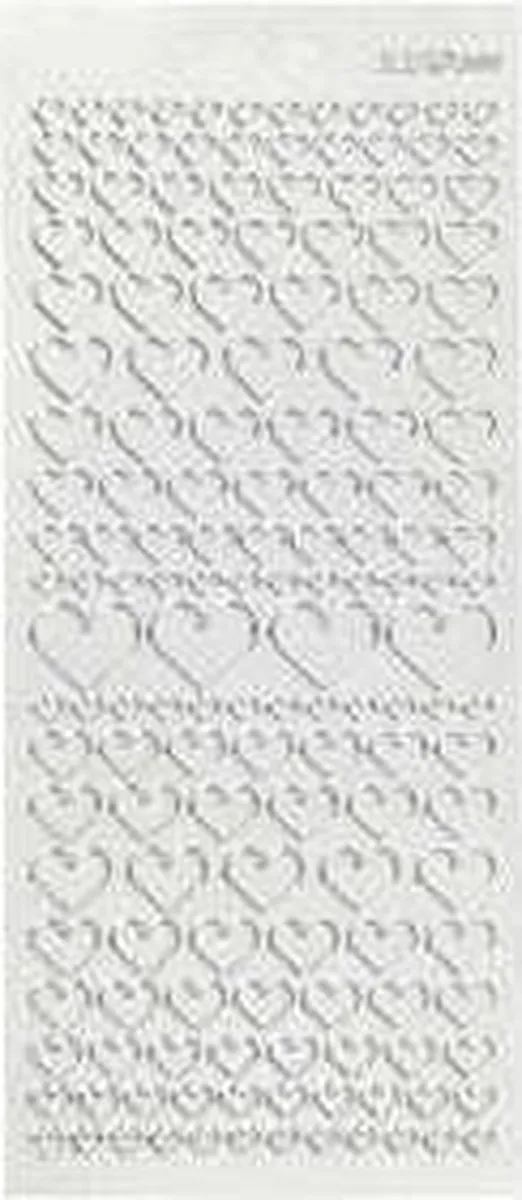 Creativ Company Harten Stickers Zilver - 1 Stuk