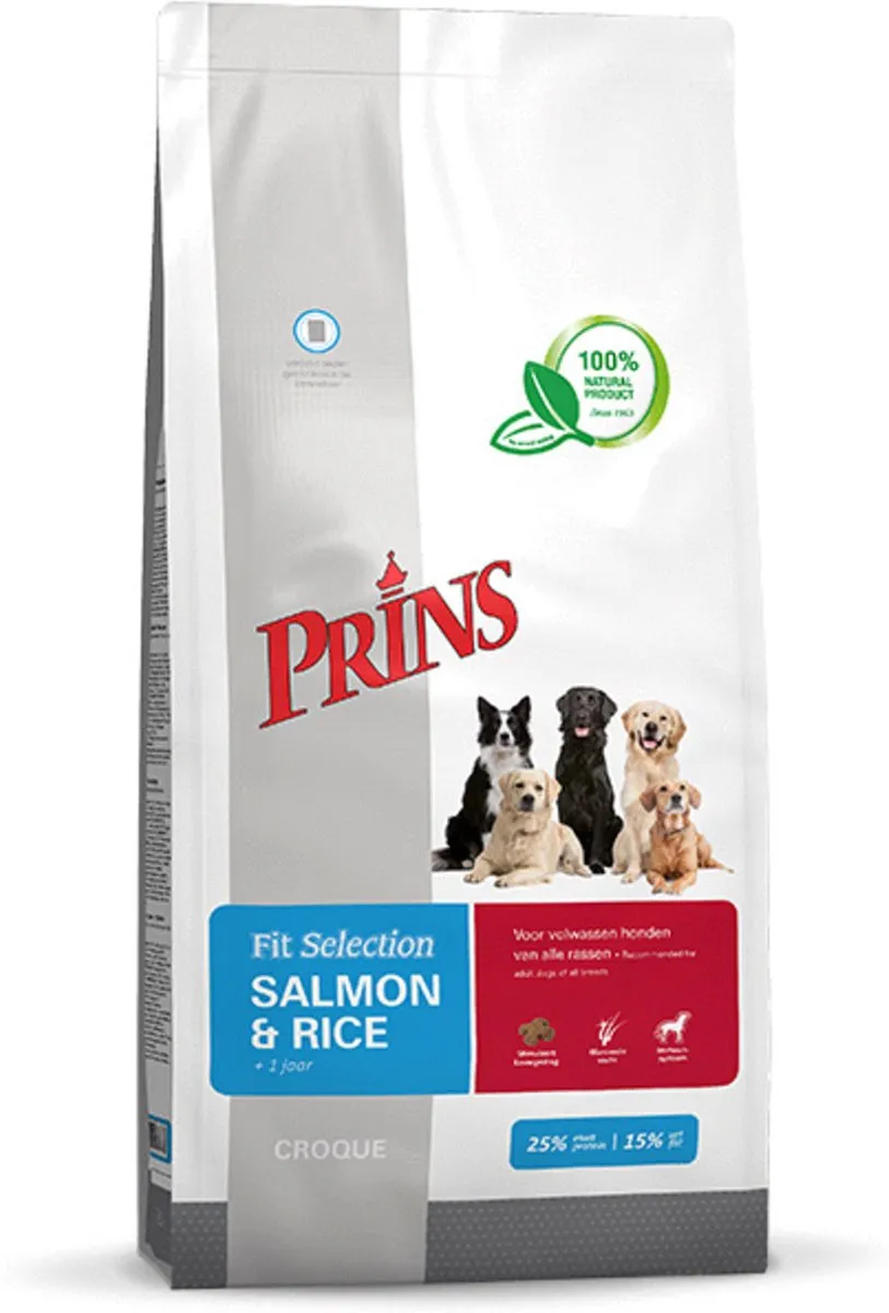 Prins Fit Selection Hond Salmon & Rice 2kg