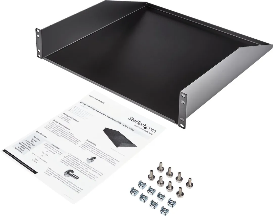 Startech CABSHELFHD Rackkast - Zwart - afbeelding 6 van 6
