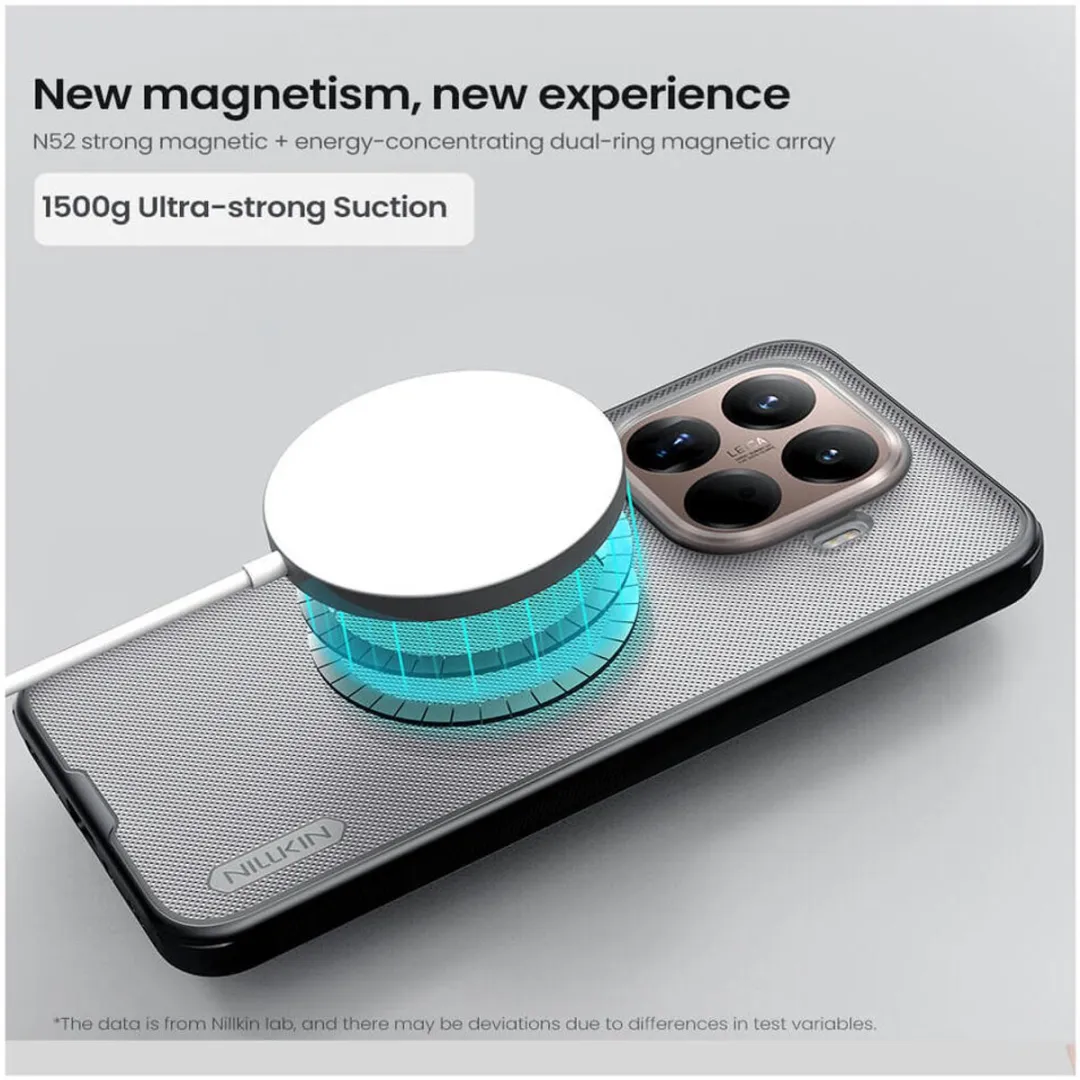 Nillkin Frosted Shield Hoesje Xiaomi 15T Pro - MagSafe/Qi2 - Transparant Zwart