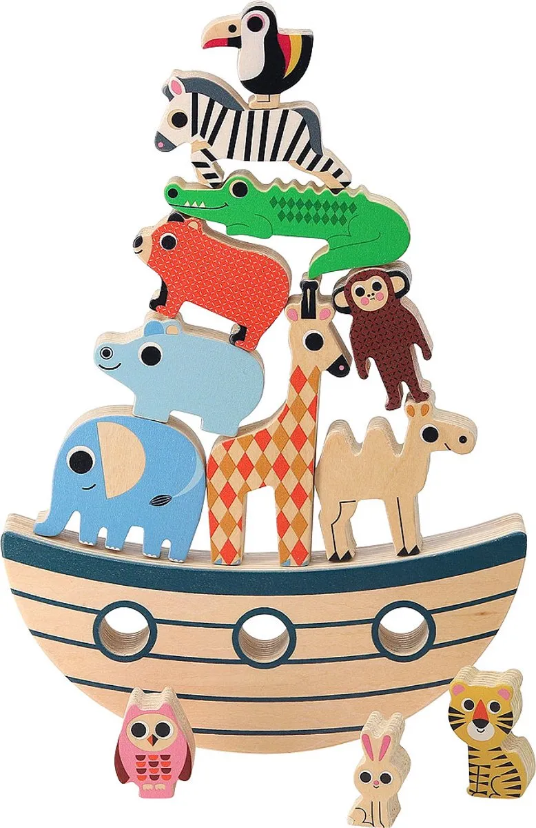 Vilac Balansspel Dierenark Houten Familiespel - VI7629 - Multicolor