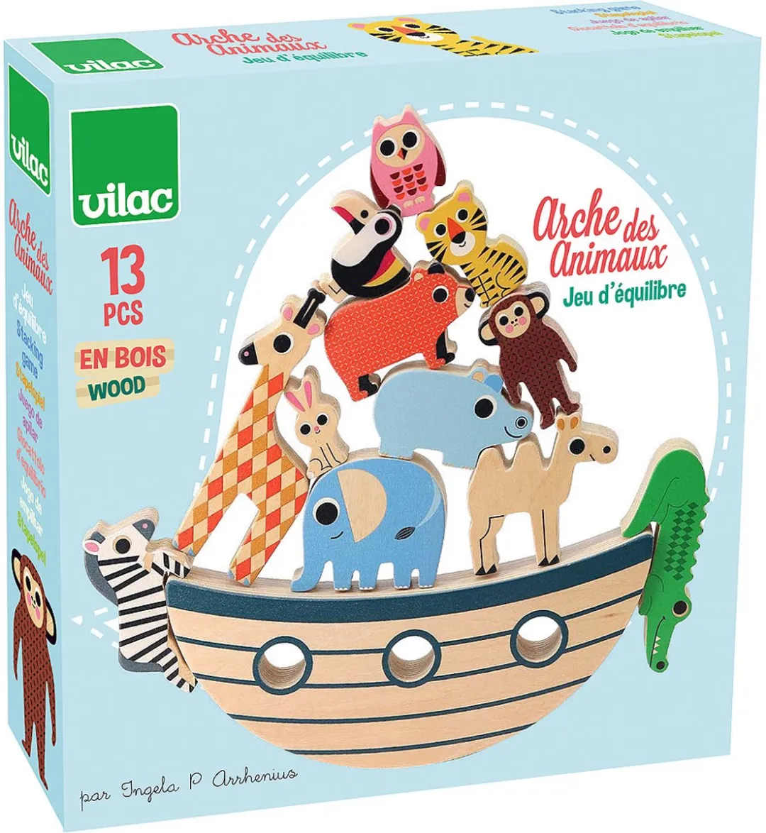 Vilac Balansspel Dierenark Houten Familiespel - VI7629 - Multicolor