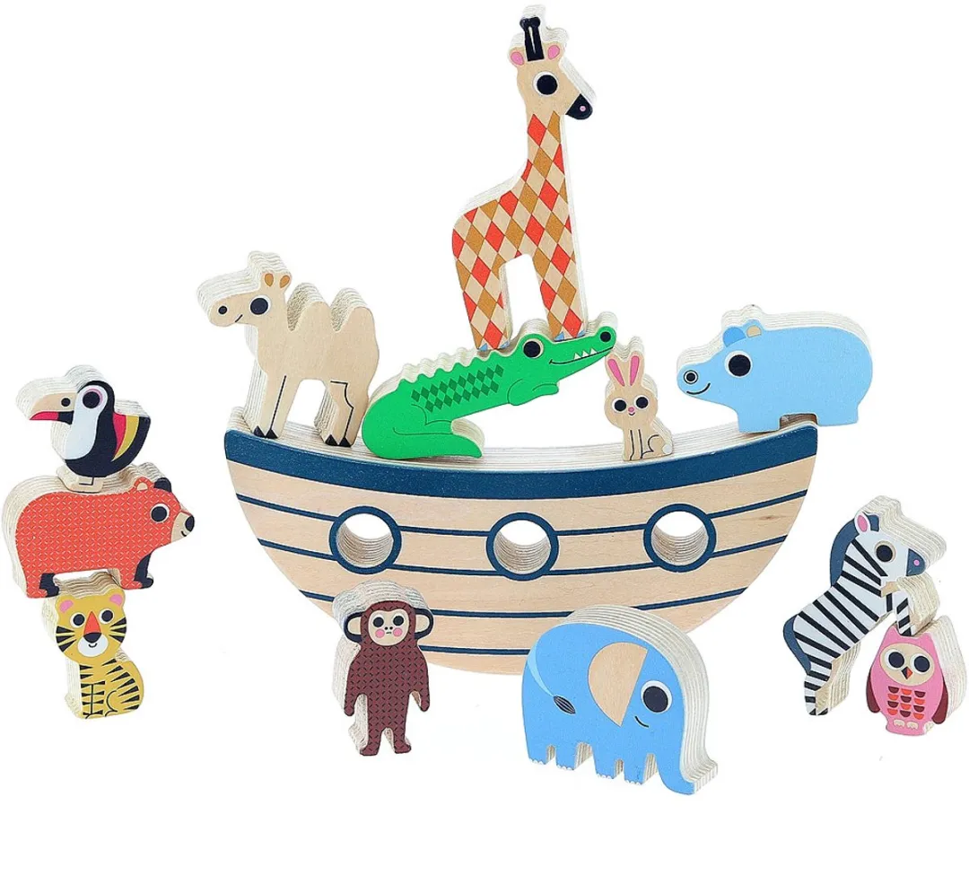 Vilac Balansspel Dierenark Houten Familiespel - VI7629 - Multicolor