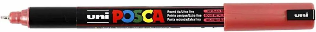 Posca Uni Posca Verfmarker 1MR Metallic Rood - afbeelding 6 van 6