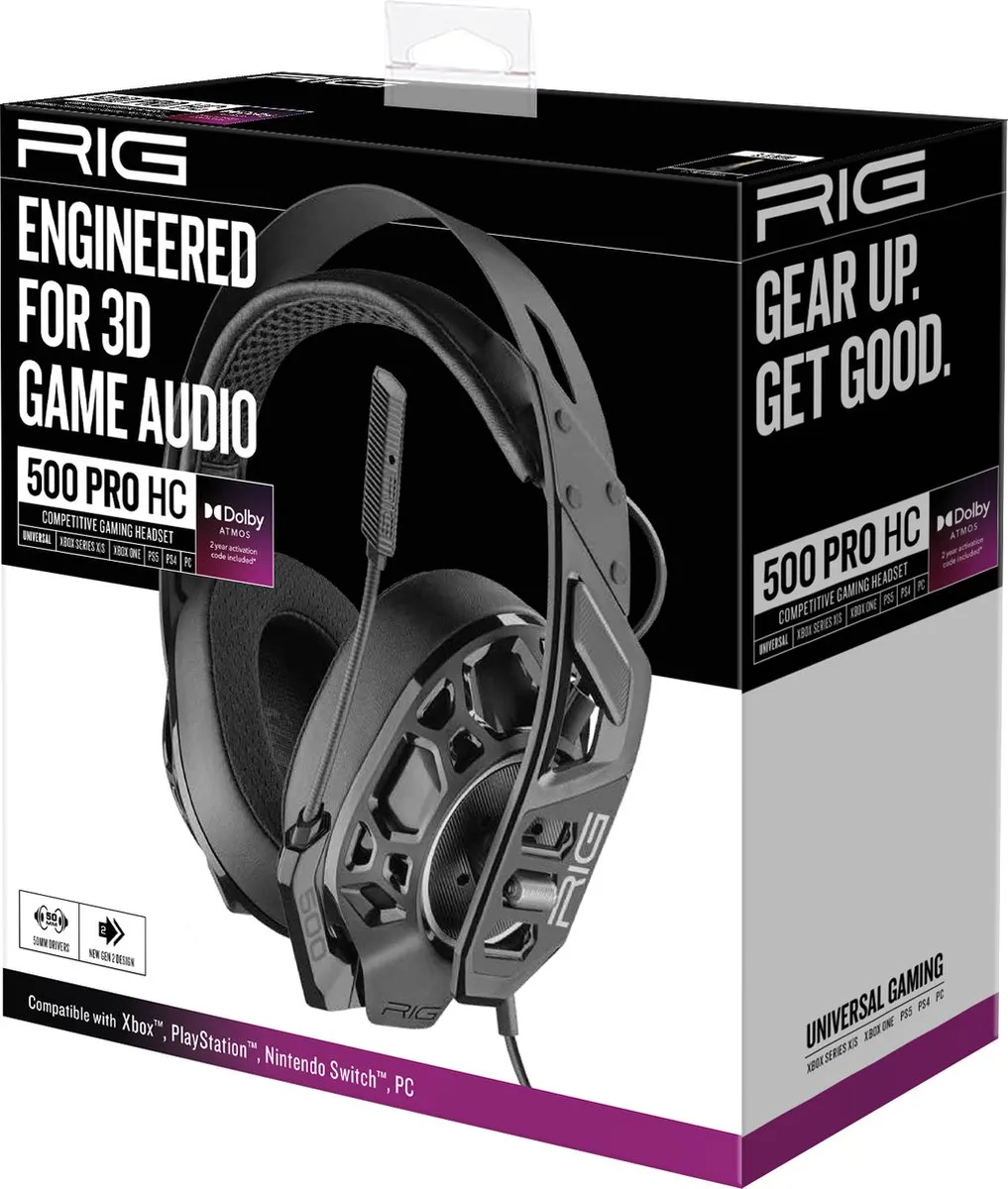 Nacon RIG 500 Pro HC G2 Gaming Headset - PS5/PS4/Xbox - Zwart