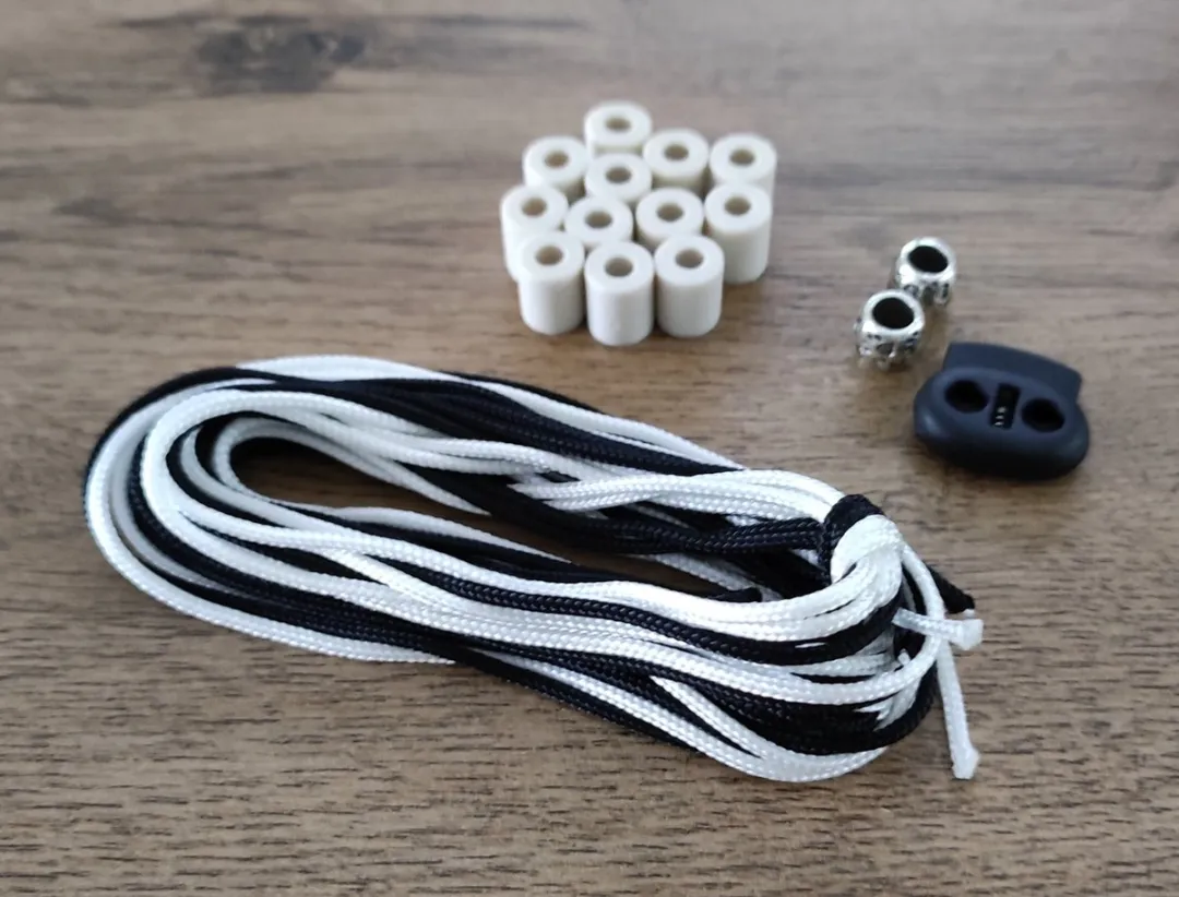 DIY Pakket / Doe Het Zelf / Anti-Tekenband EM kralen Zwart/Wit maat 60-70