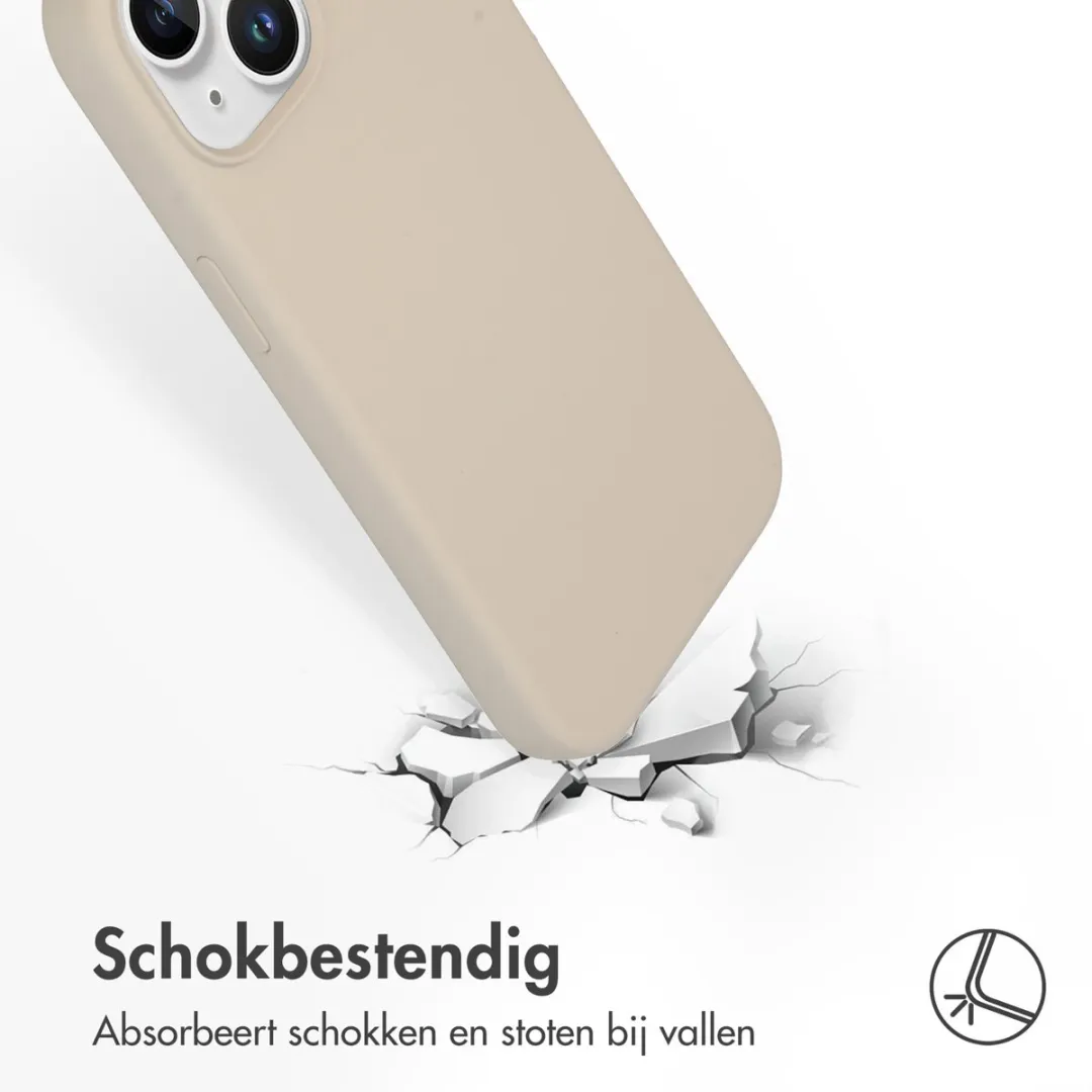 Accezz Hoesje iPhone 15 Liquid Silicone Stone