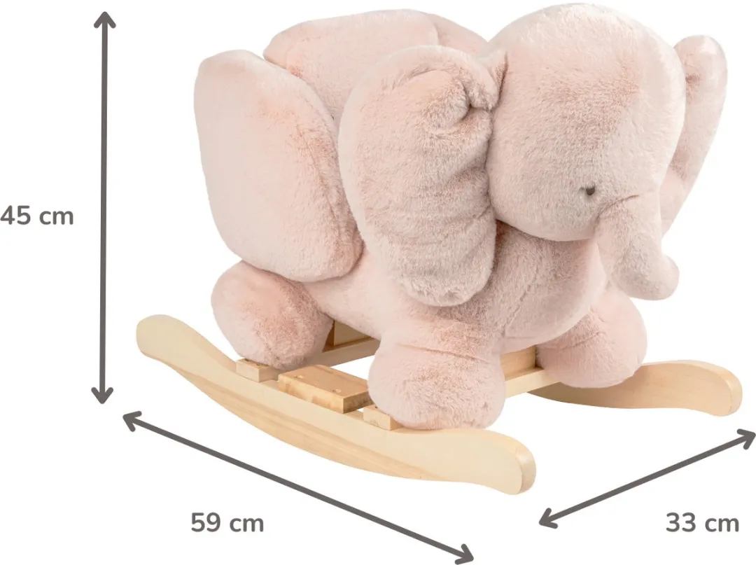 Nattou FanFan Hobbelpaard Olifant 59cm - Roze