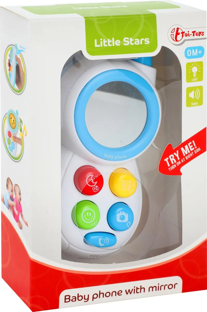 Toi-Toys Babytelefoon Junior 13cm - Wit - afbeelding 6 van 6