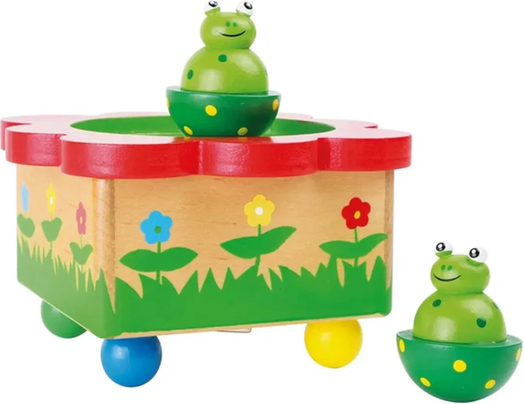 Small Foot Houten Muziekdoos Kikker 7541 - Multicolor