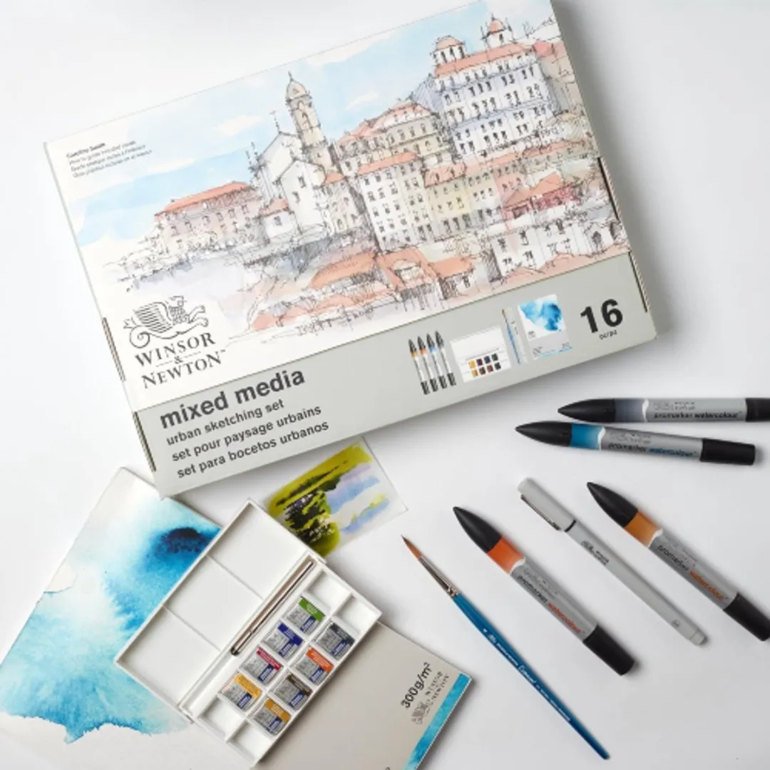 Winsor & Newton Mixed Media Urban Sketching Set 16-delig